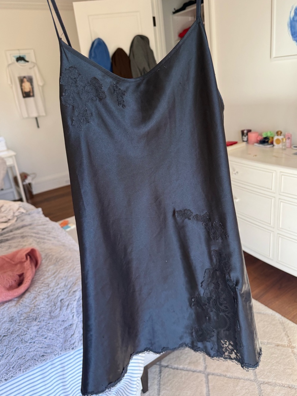 Victoria’s Secret Black Lace Slip Mini Dress
